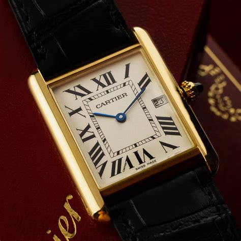 cartier mens tank watch|cartier tank watch men's vintage.